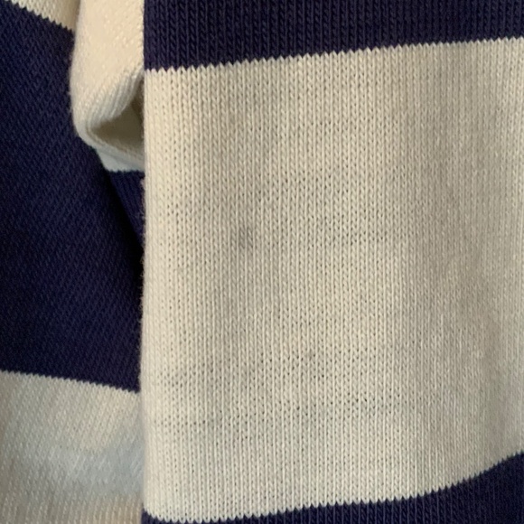 Oxford Sportswear - Classic Striped Polo Shirt Blue Cream Red - Picture 5 of 9